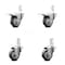 Service Caster 3 Inch Thermoplastic Rubber 3/4 Inch Square Stem Caster Total Lock Brakes, 2PK SCC-SQTTL20S314-TPRB-34-2-S-2 - alternate 5